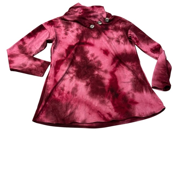 Cool Melon Red Tie Dye pullover tunic top Medium - Picture 2 of 7